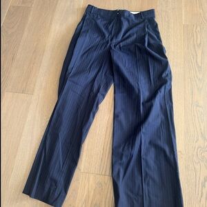 Kai x Zara navy pinstripe trousers